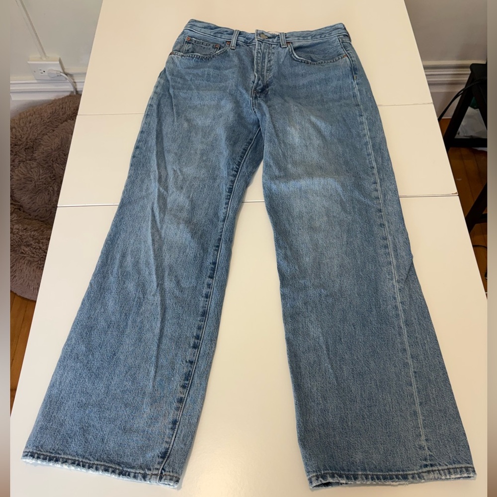 Aritzia Denim Forum The Farrah Hi-Rise Wide Jean Size 30